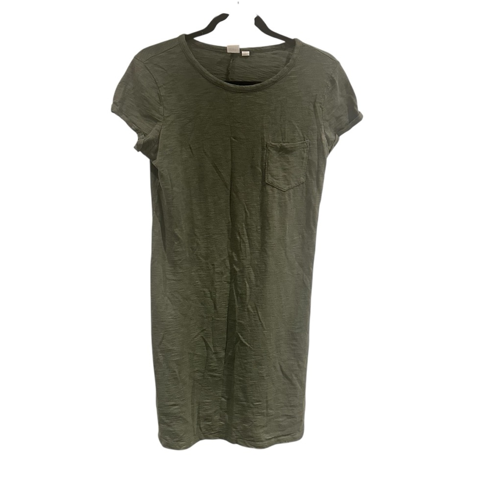 Gap Olive Green 100% Cotton T-Shirt Mini Dress Size Small
